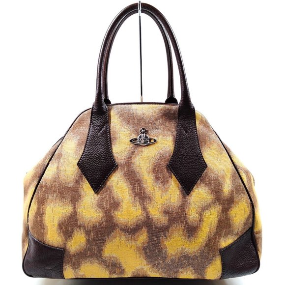 Vivienne Westwood Hand Bag Brown Canvas 423289 - Picture 1 of 9
